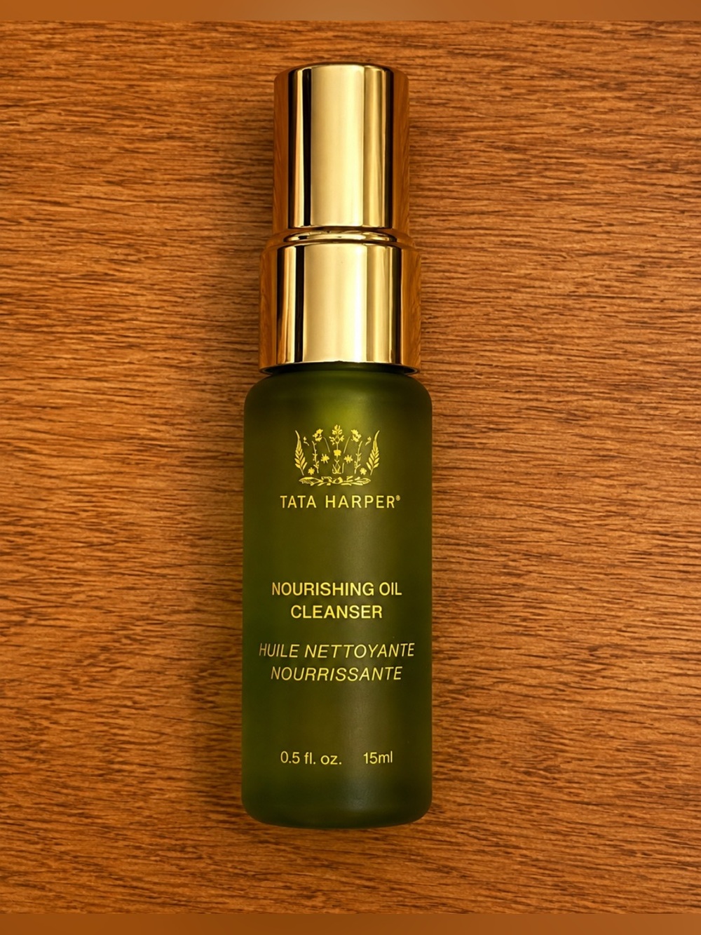 Tata Harper Green & Gold Nourishing Oil Cleanser Travel size 0.5ml new w/o box